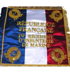 Republique Francaise 1ER Regiment D'Infanterie De Marine Banner